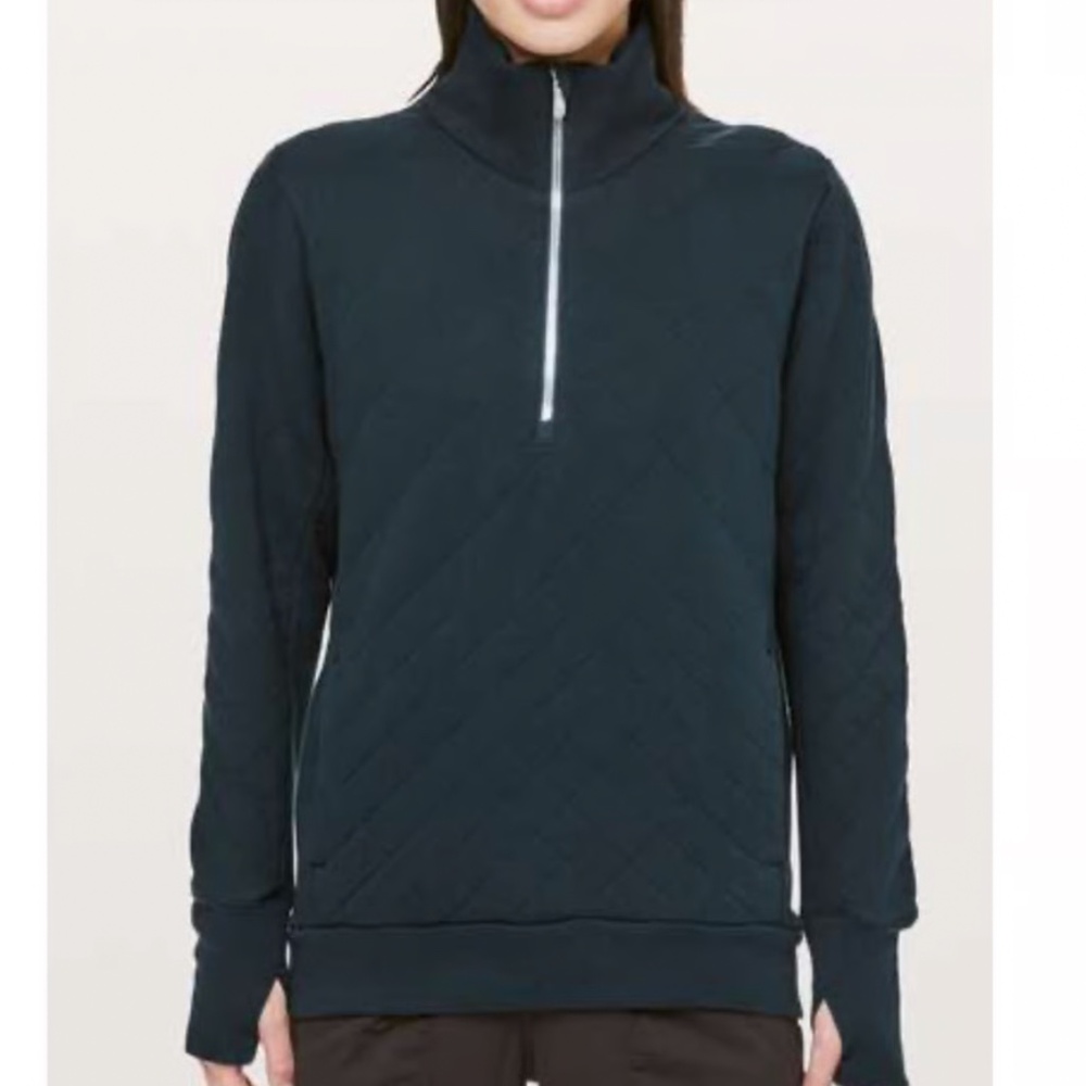 Lululemon Dark Green Insulated Quilted Pullover Size 6